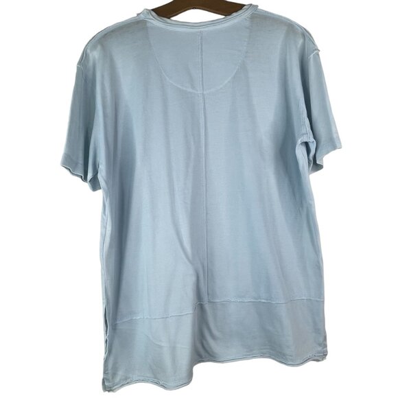 Pressbox Crewneck Short Sleeve TShirt Cotton Blend Blue Casual Size Medium - Picture 2 of 4